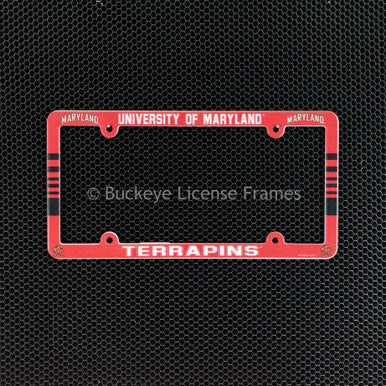University Of Maryland Terrapins Full Color Plastic License Plate Frame