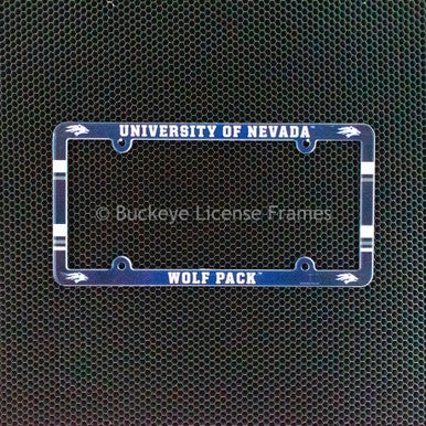 University Of Nevada - Reno Wolf Pack Full Color Plastic License Plate Frame