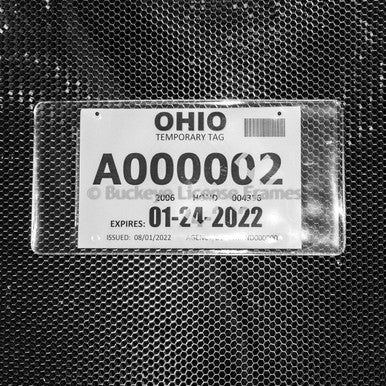 Vinyl Temporary Tag Holder