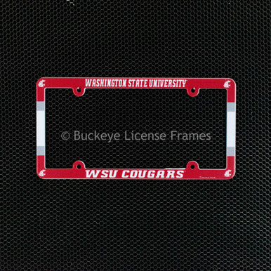 Washington State University Cougars Full Color Plastic License Plate Frame