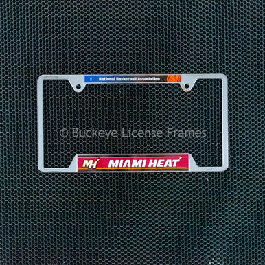 Miami Heat Chrome License Plate Frame - Metal