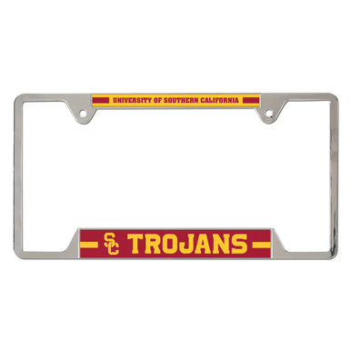University of Southern California Trojans Chrome License Plate Frame - Metal